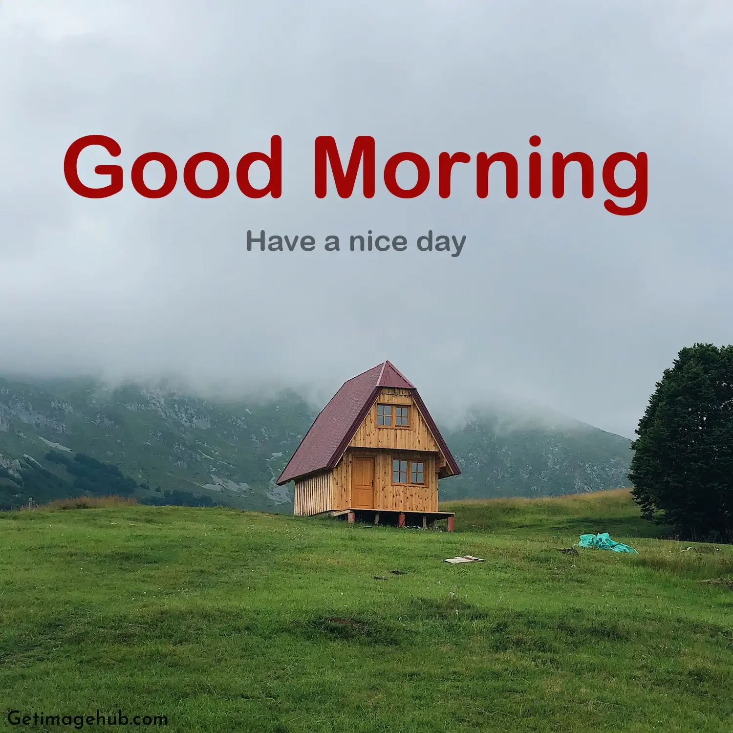 Good Morning Village Image with Nature