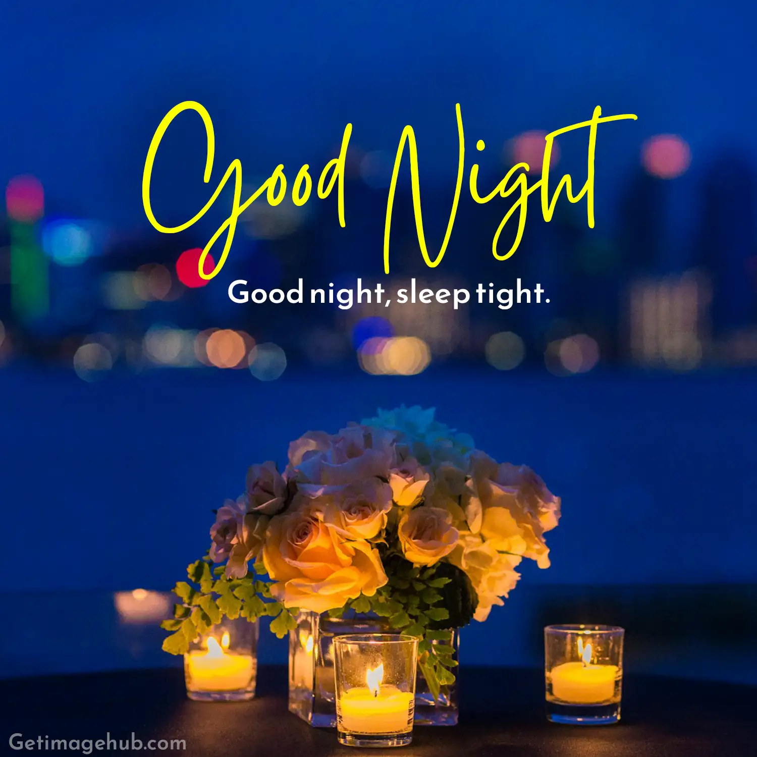 Good Night Pic with Flower