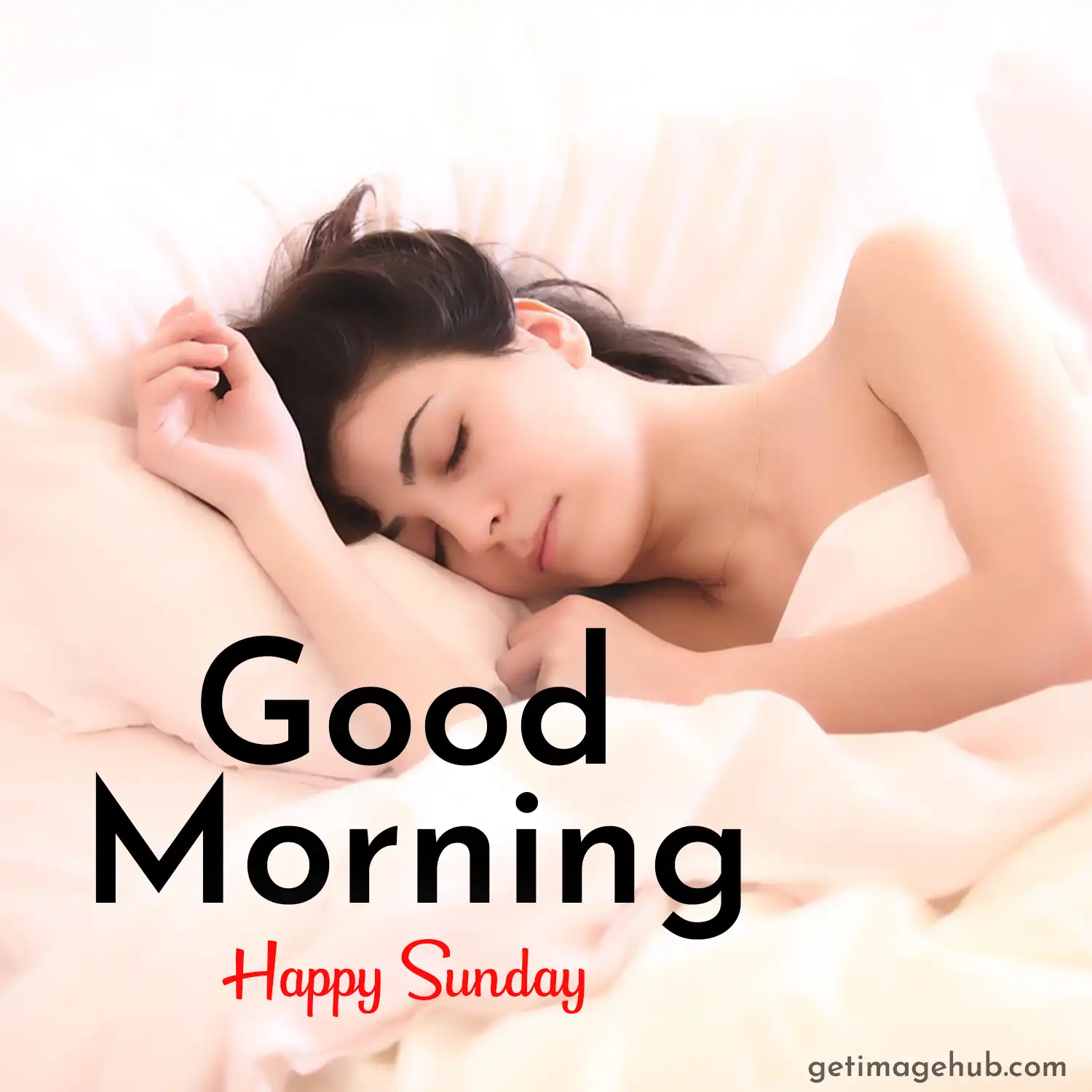Woman Asleep Girl image good morning