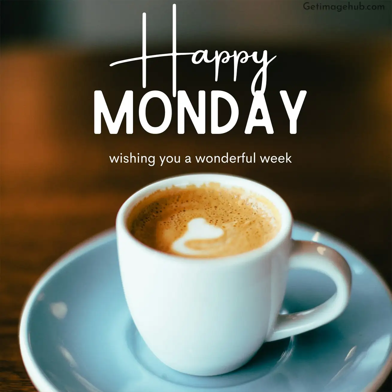Good Morning Happy Monday with Coffee