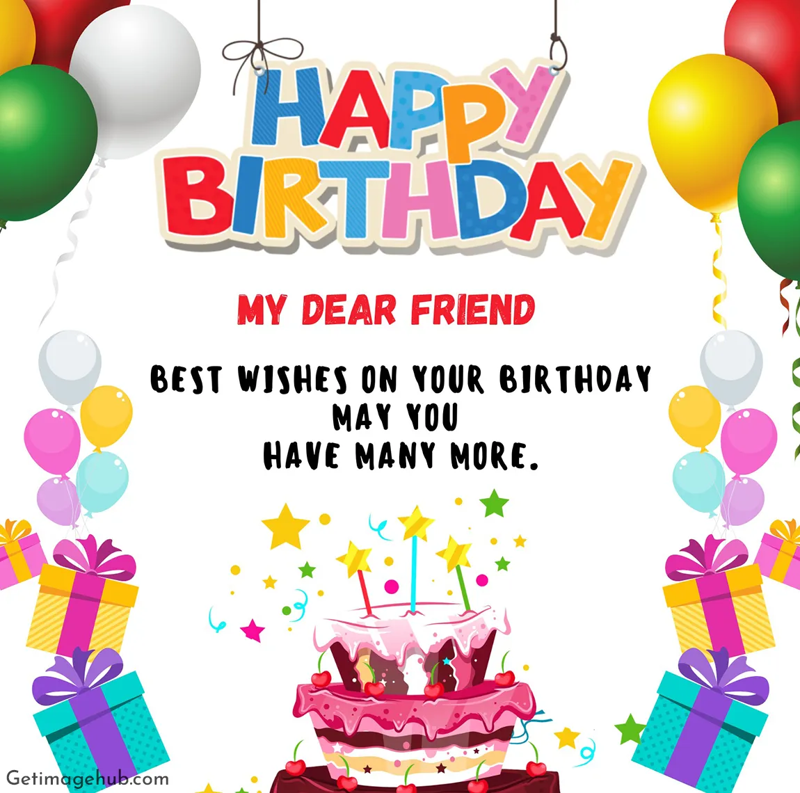 Happy Birthday Dear Friends Image